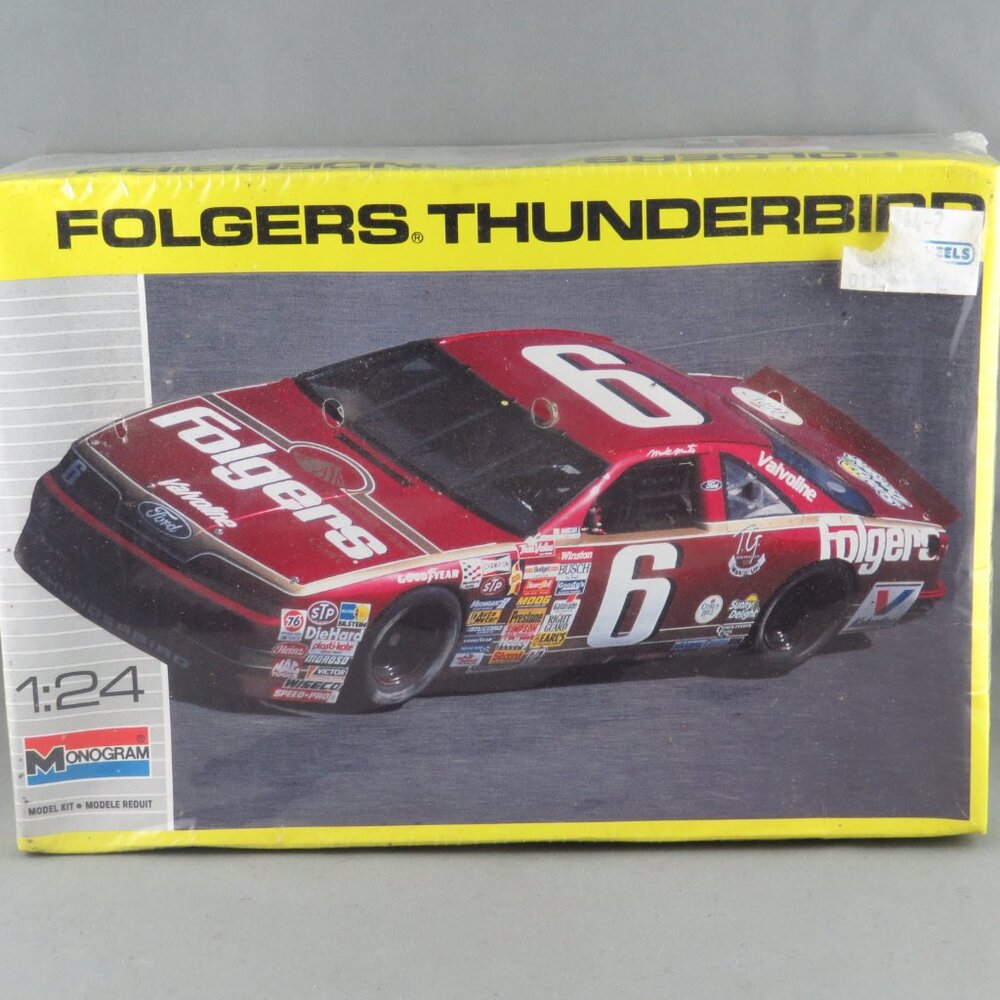 Vintage Nascar Model Car - Folgers Thunderbird by Monogram - 1/24 New in Box